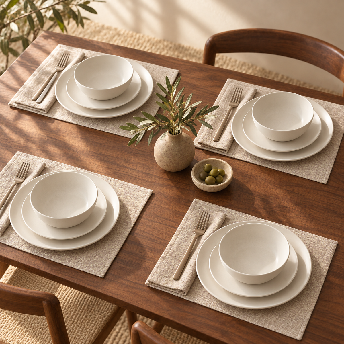 Orelle Porcelain Dinner Set lifestyle view