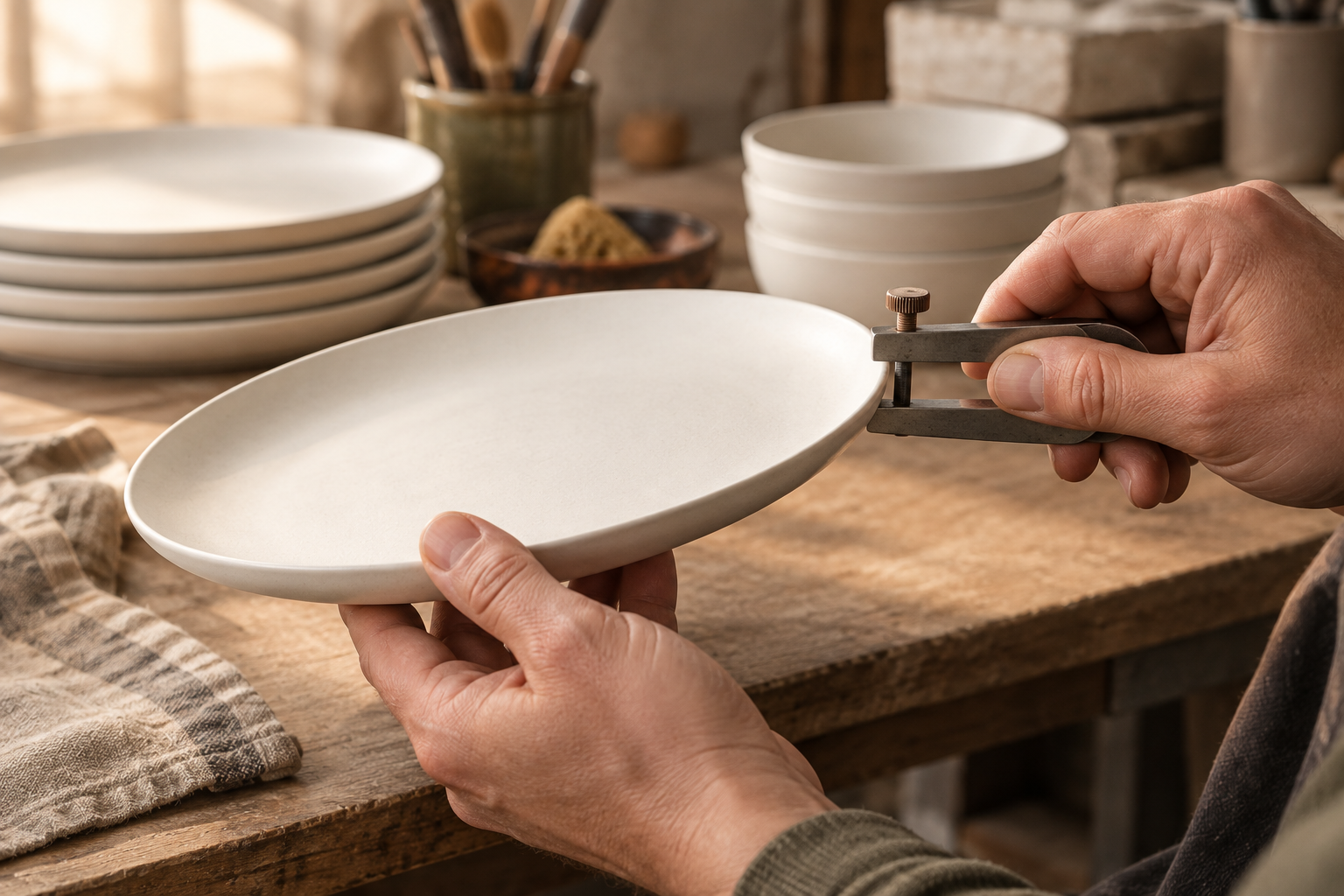 Porcelain craft and rim inspection