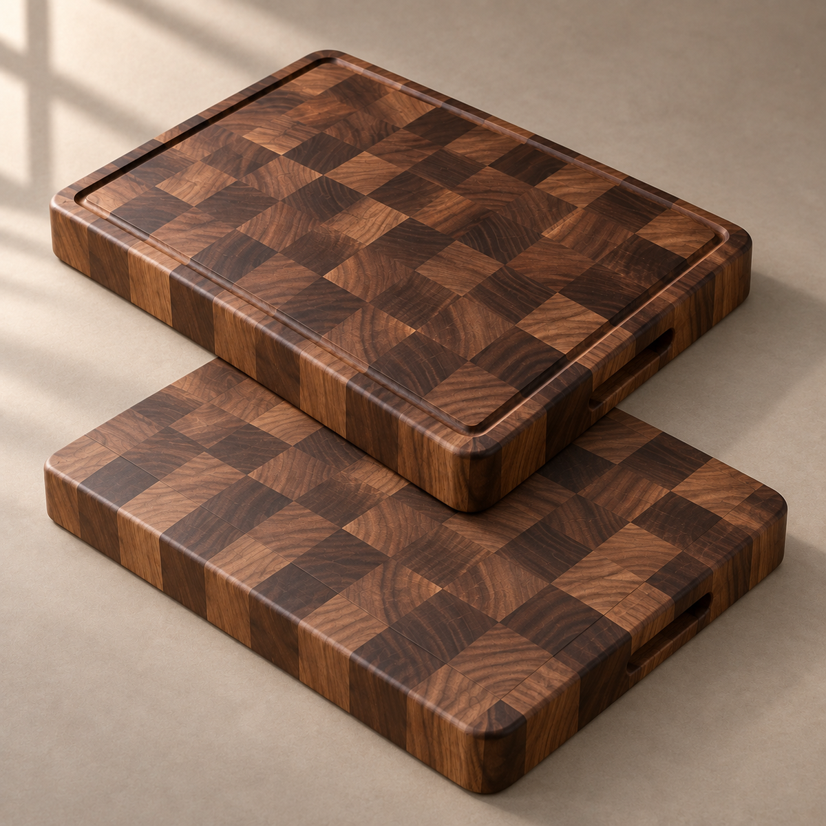 Alderra End-Grain Prep Board complete configuration view