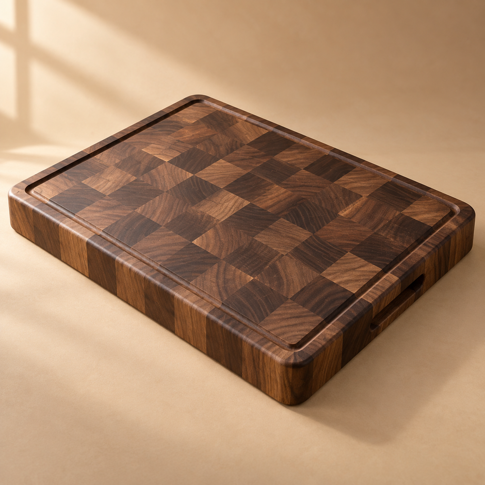 Alderra End-Grain Prep Board complete product view
