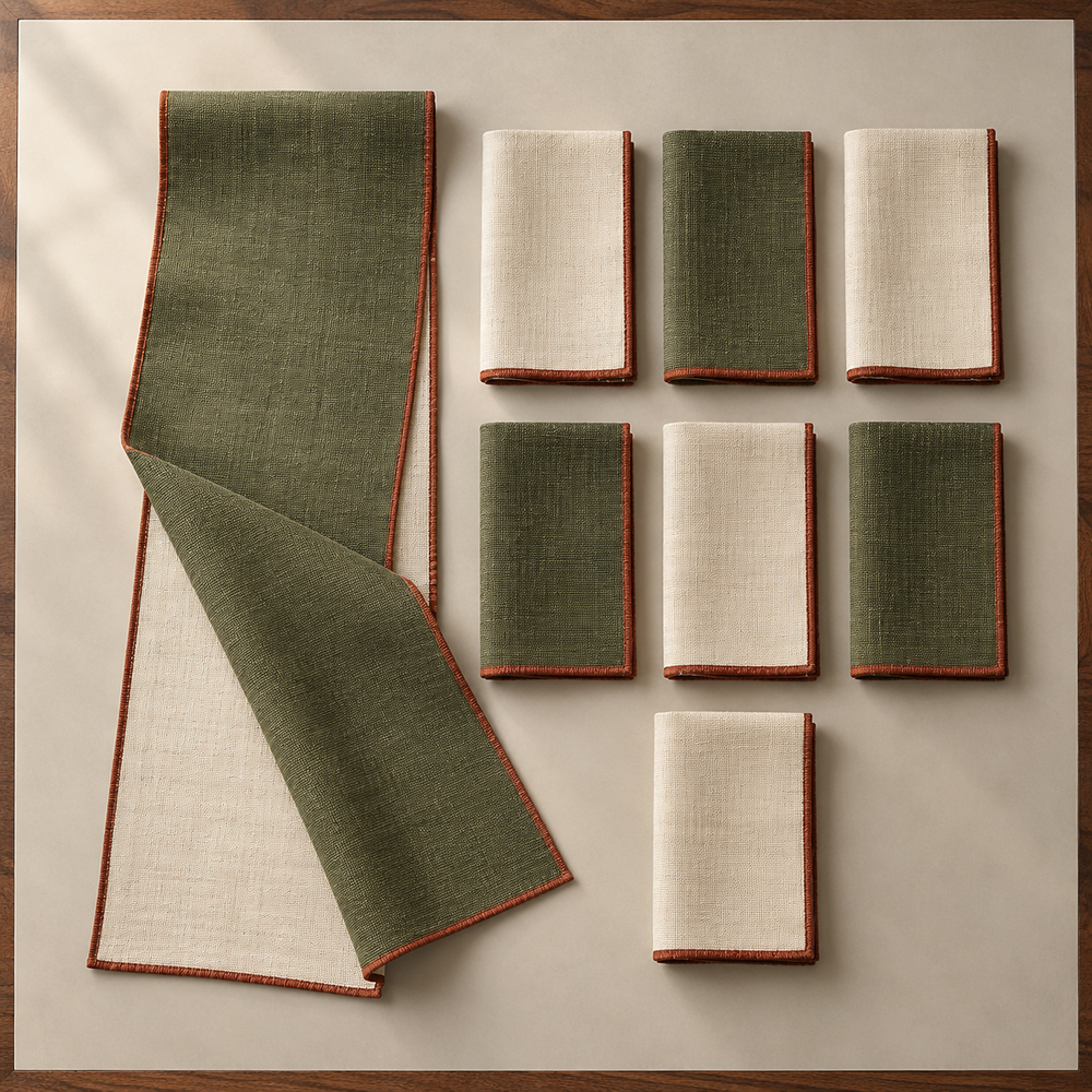 Elowen Woven Table Linen Set complete product view