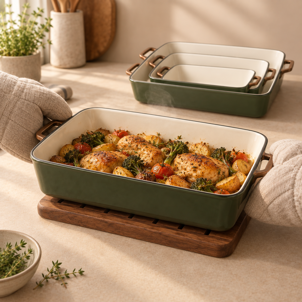 Mirove Enamel Bakeware Set lifestyle view