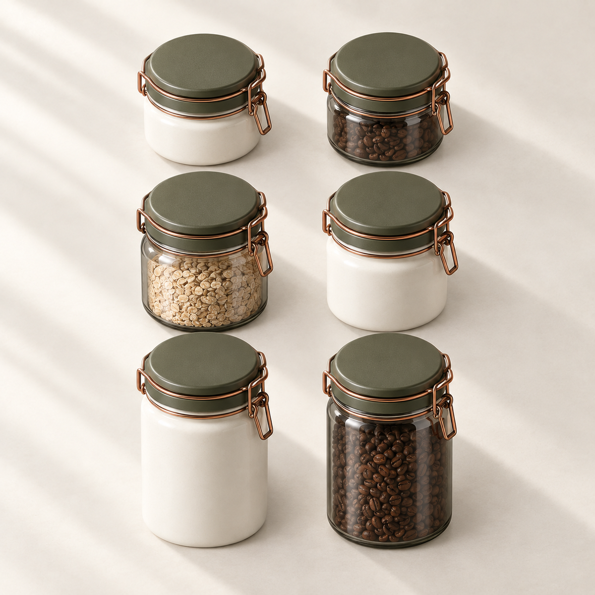 Orin Modular Pantry Canister Set complete configuration view