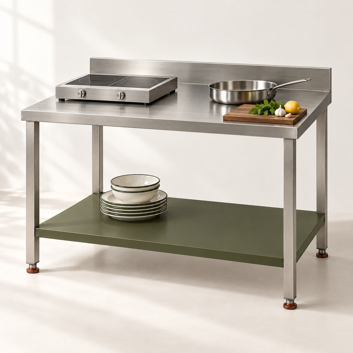 Rivet Stainless Prep Station lifestyle view