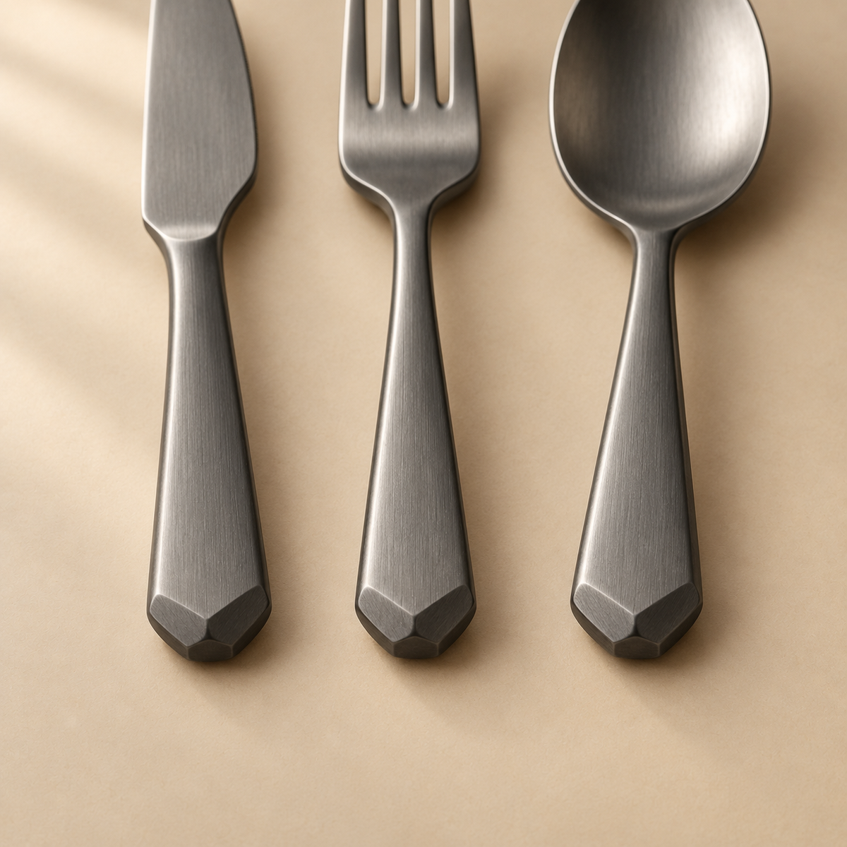 Varnen Satin Flatware Set detail view