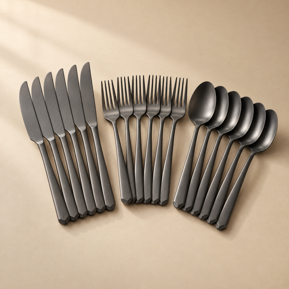 Varnen Satin Flatware Set complete product view